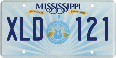 MS license plate XLD121