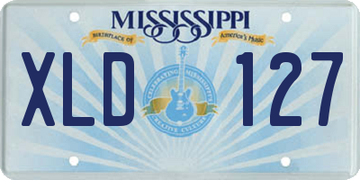 MS license plate XLD127