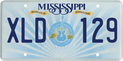 MS license plate XLD129
