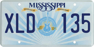 MS license plate XLD135