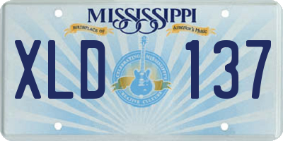 MS license plate XLD137