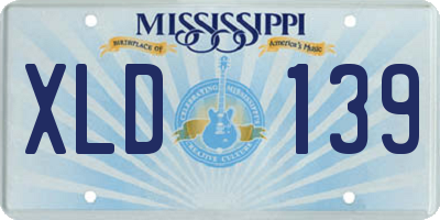 MS license plate XLD139