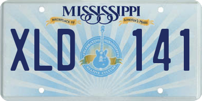 MS license plate XLD141