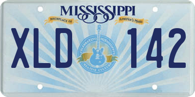 MS license plate XLD142