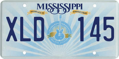 MS license plate XLD145
