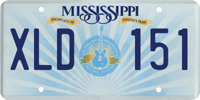 MS license plate XLD151