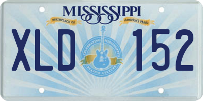 MS license plate XLD152