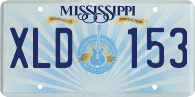 MS license plate XLD153
