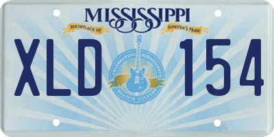 MS license plate XLD154