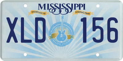 MS license plate XLD156