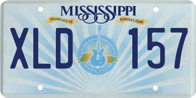 MS license plate XLD157
