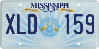 MS license plate XLD159