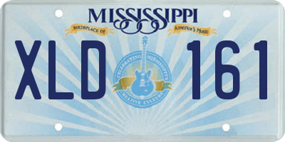 MS license plate XLD161