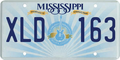 MS license plate XLD163