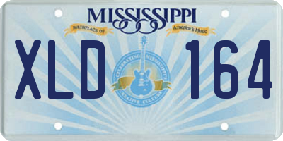 MS license plate XLD164
