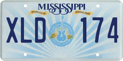MS license plate XLD174