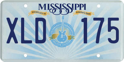 MS license plate XLD175