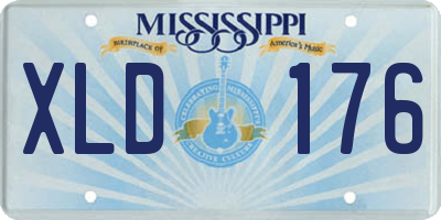 MS license plate XLD176