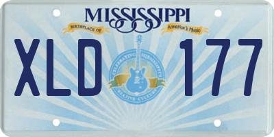 MS license plate XLD177