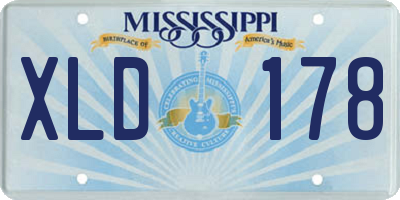 MS license plate XLD178