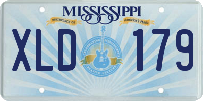 MS license plate XLD179