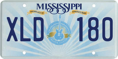 MS license plate XLD180