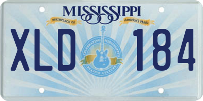 MS license plate XLD184