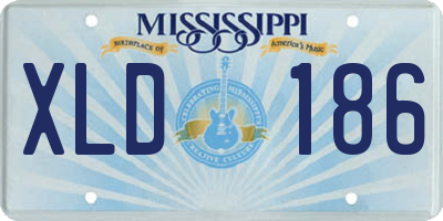 MS license plate XLD186