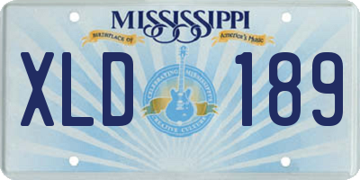 MS license plate XLD189