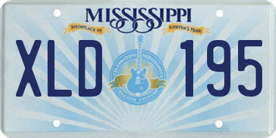 MS license plate XLD195