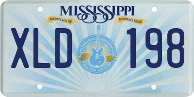MS license plate XLD198