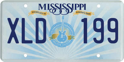 MS license plate XLD199