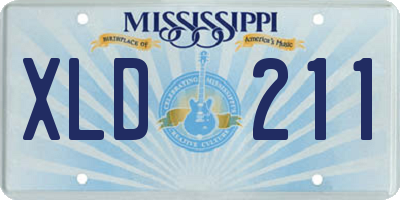 MS license plate XLD211