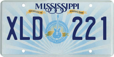 MS license plate XLD221