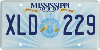 MS license plate XLD229