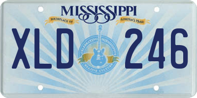 MS license plate XLD246