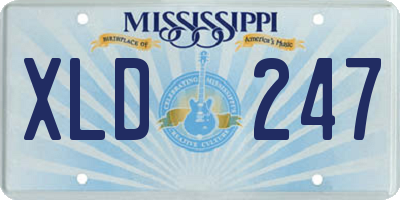 MS license plate XLD247