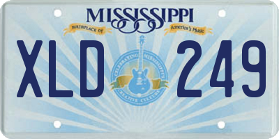 MS license plate XLD249