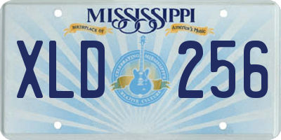 MS license plate XLD256