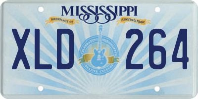 MS license plate XLD264