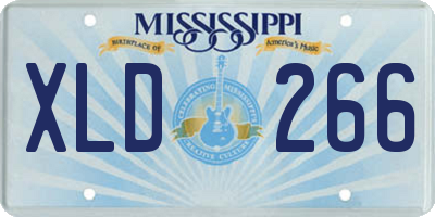 MS license plate XLD266