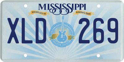 MS license plate XLD269