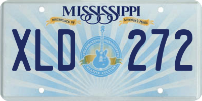 MS license plate XLD272