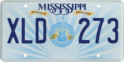 MS license plate XLD273