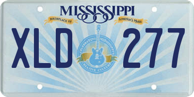 MS license plate XLD277