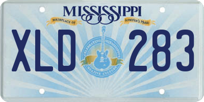 MS license plate XLD283