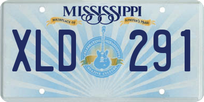 MS license plate XLD291