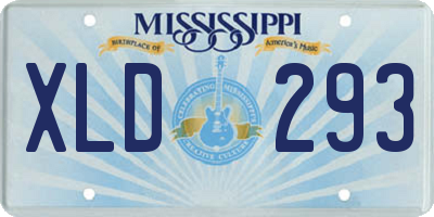 MS license plate XLD293