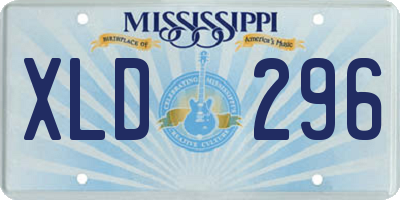 MS license plate XLD296