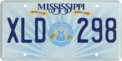 MS license plate XLD298